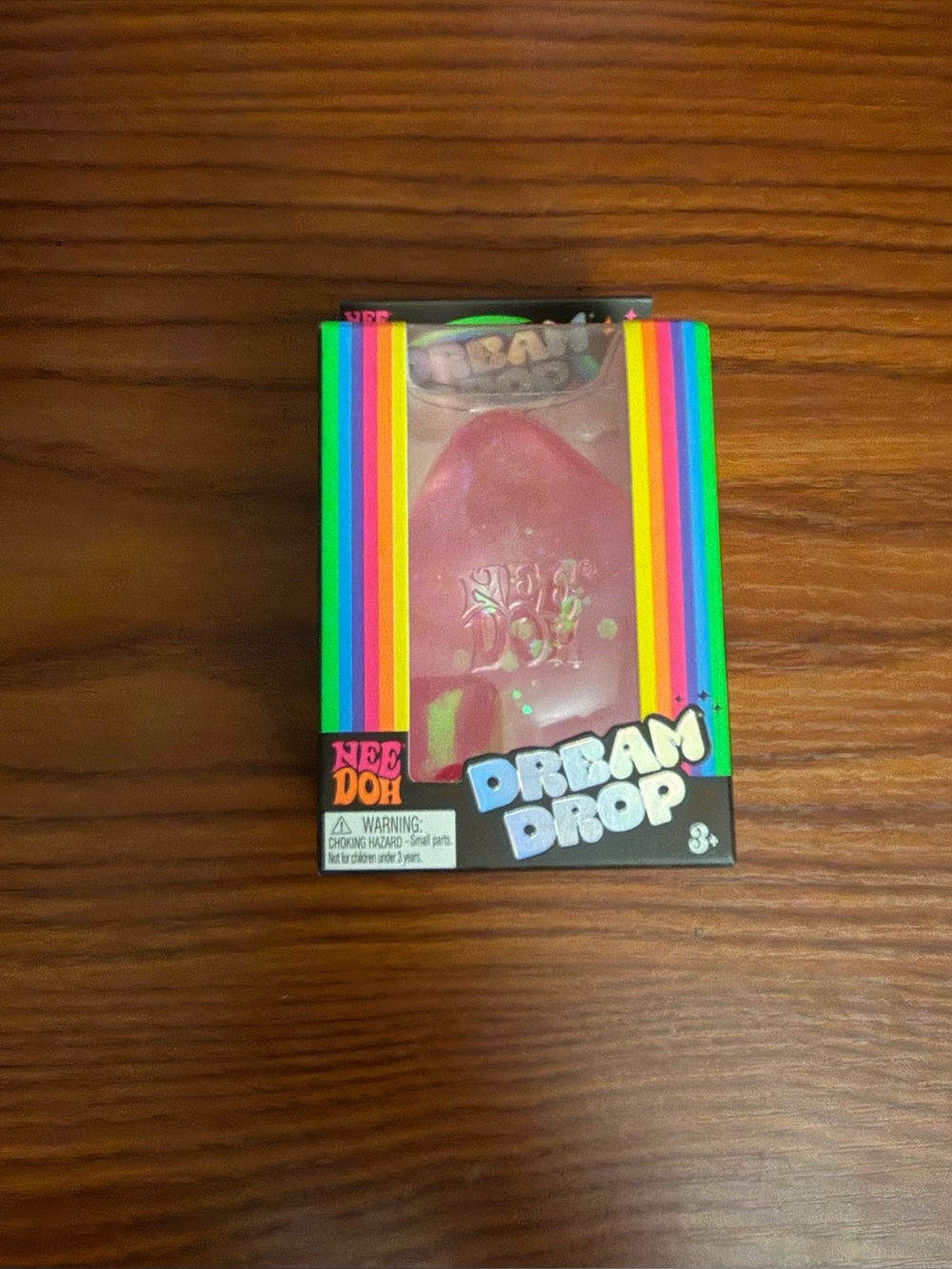 🩷NeeDoh Pink Sparkle Dream Drop Squeezy Squishy Toy Schylling